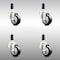 Service Caster 3 Inch 316SS Black Polyurethane Swivel 1 Inch Expanding Stem Caster Set SCC SCC-SS316EX20S314-PPUB-BLK-1-4 - alternate 4